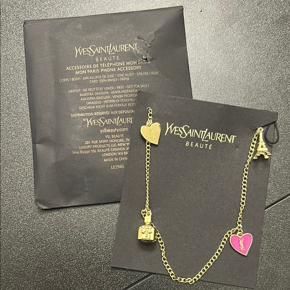 Yves Saint Laurent Gold and Pink Charm Accessory - Picture 3 of 4
